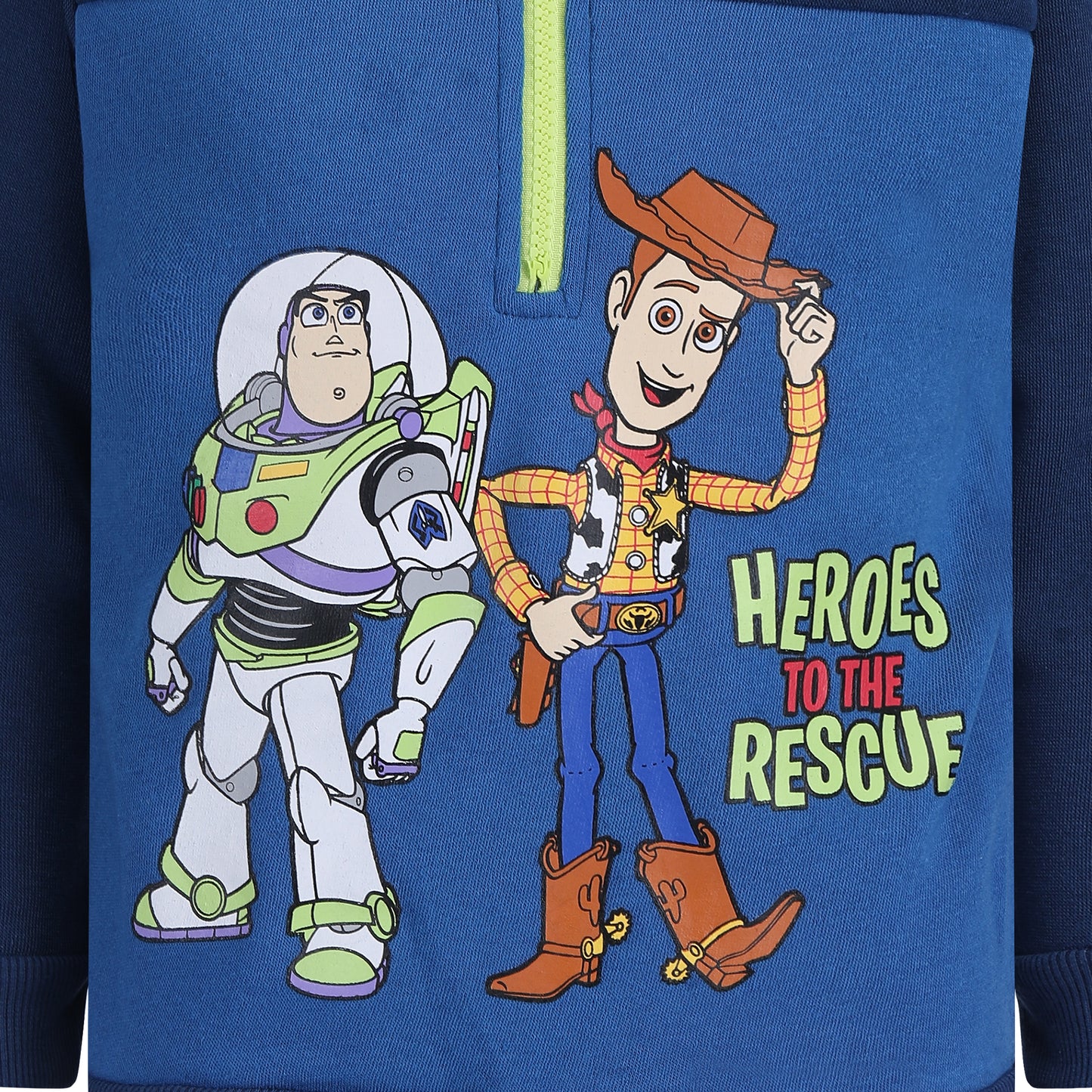 Disney Toy Story Boys Half Zip Up Hoodie for Toddler and Little Kids – Blue/Navy