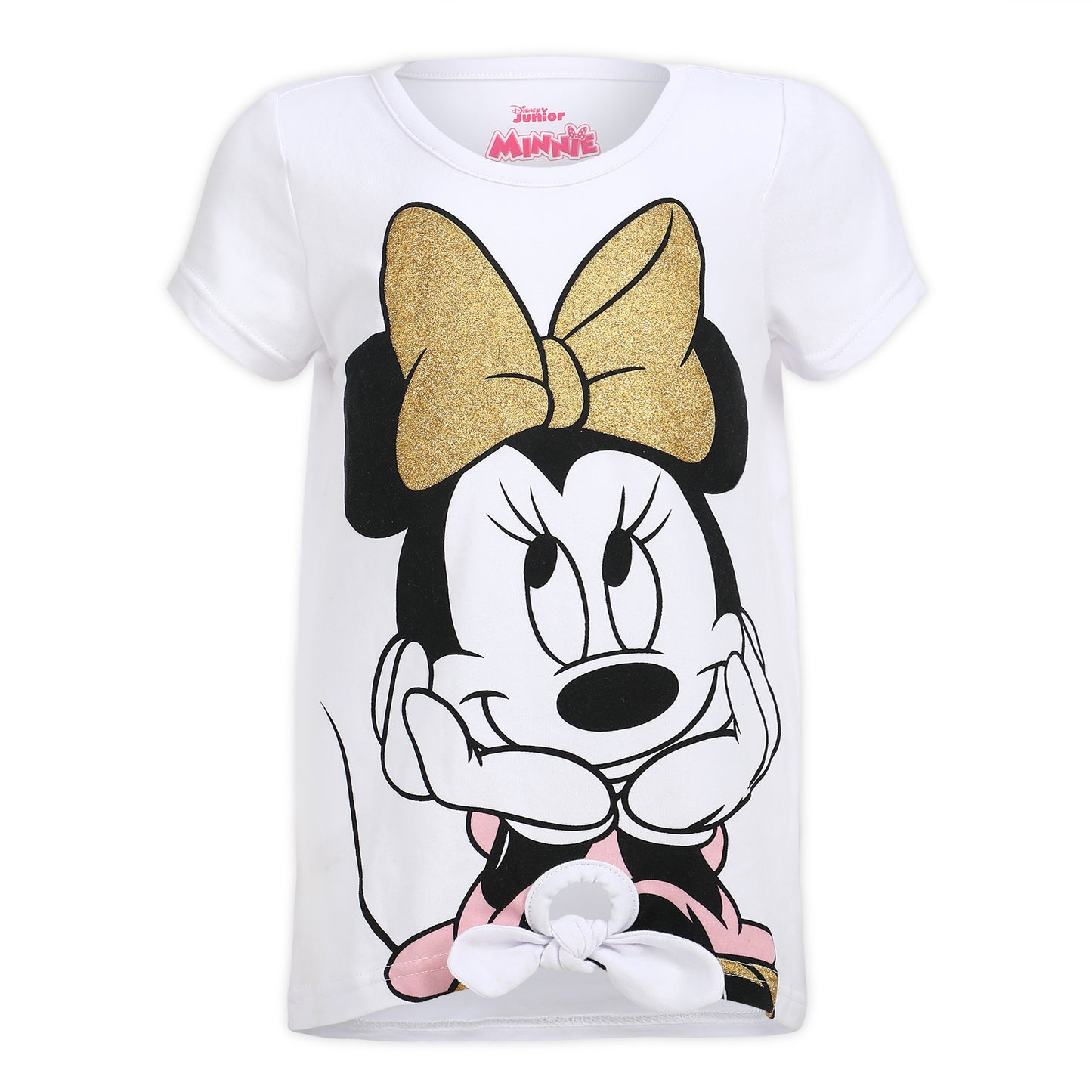 Disney Minnie Mouse Girls’ Tank Top, T-Shirt, Short, Legging and Scrunchie Set for Toddler and Little Kids