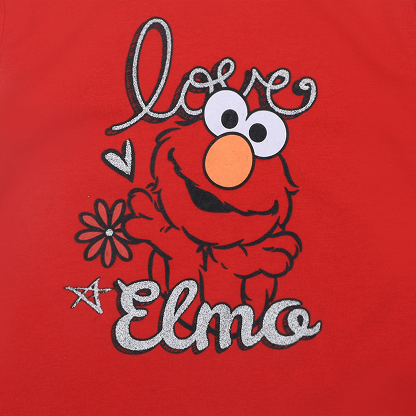 Sesame Street Elmo Girls’ Long Sleeve Shirt for Infant and Toddler – Red