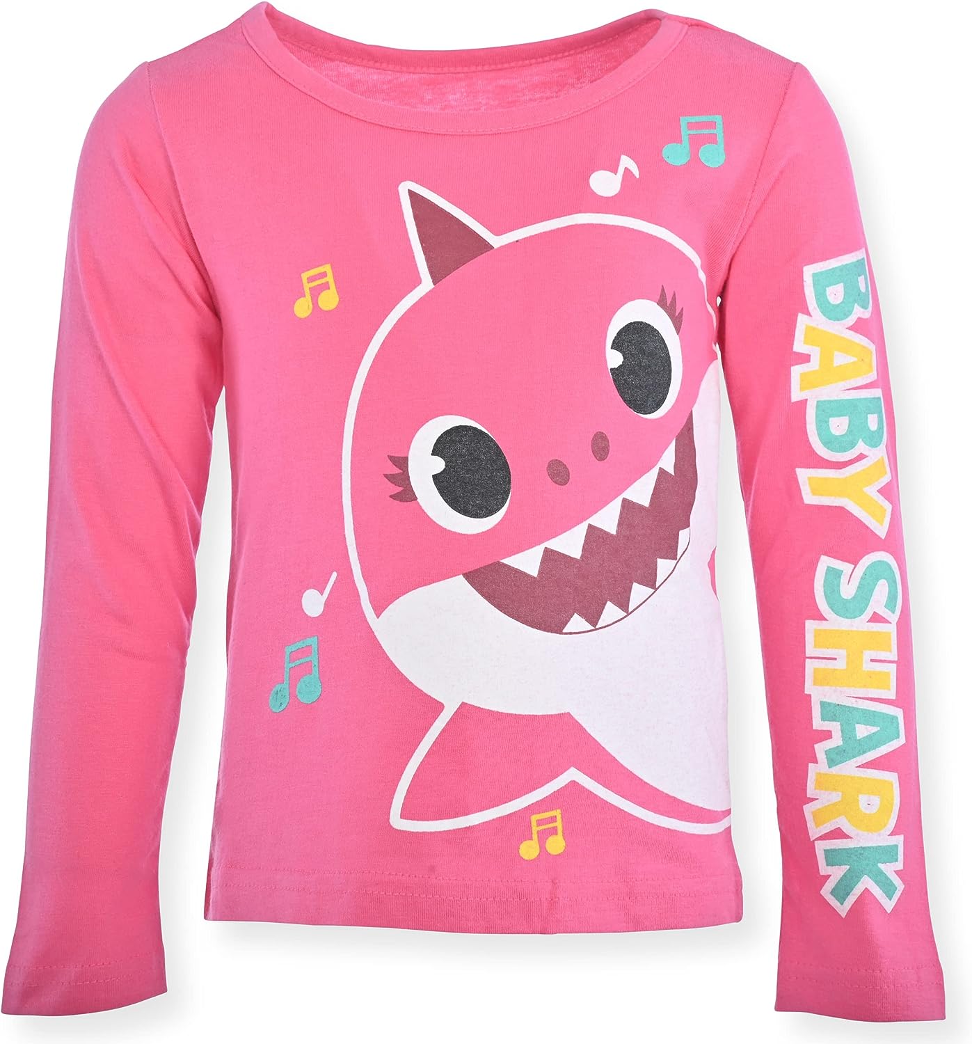 Nickelodeon Girl's 3-Pack Baby Shark Long Sleeve Graphic Tee Shirt