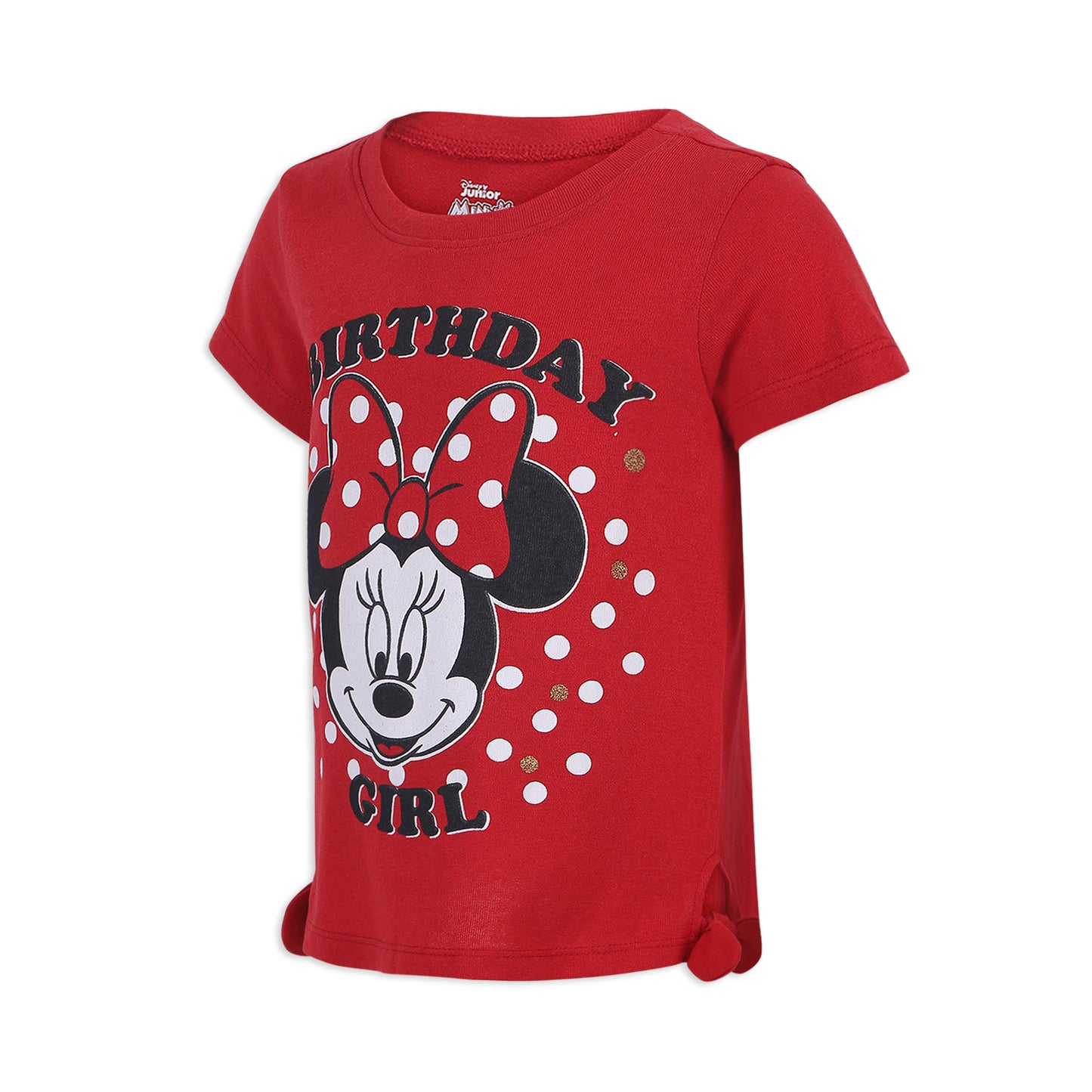 Disney Minnie Mouse and Mickey Mouse Girls’ Birthday Party T-Shirt for Toddler and Little Kids – Blue or Pink or Red