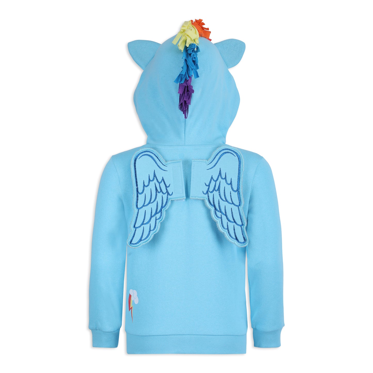 Hasbro My Little Pony Girls Rainbow Dash, Twilight Sparkle and Pinkie Pie Zip Up Hoodie for Toddler and Little Kids