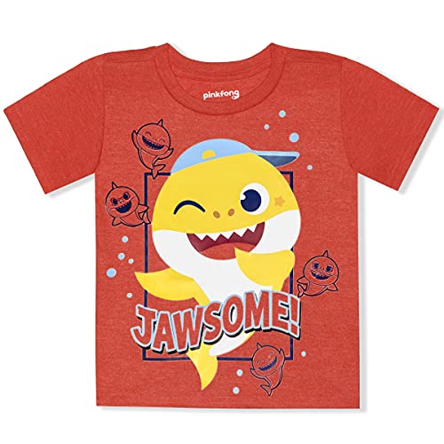 Nickelodeon Baby Shark Boys’ T-Shirt for Toddler – Blue/Navy/Red/Grey