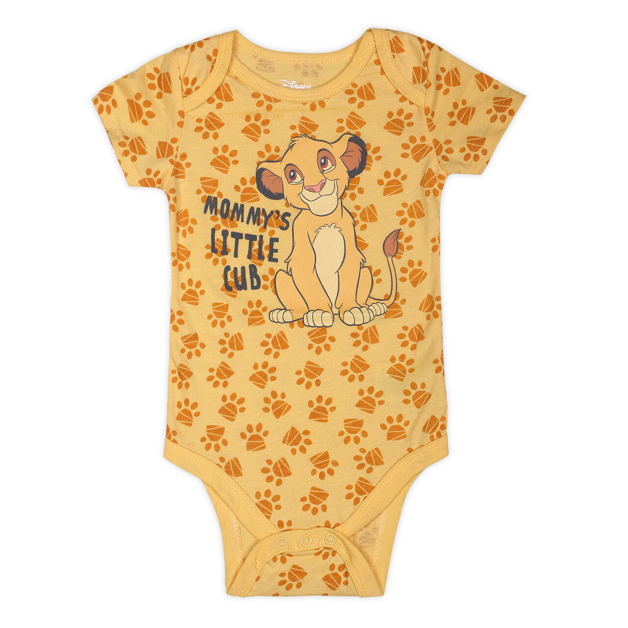 Disney Lion King Simba, Timon and Pumbaa Boys’ 5 Pack Bodysuits for Newborn and Infant – Yellow/Green/Grey