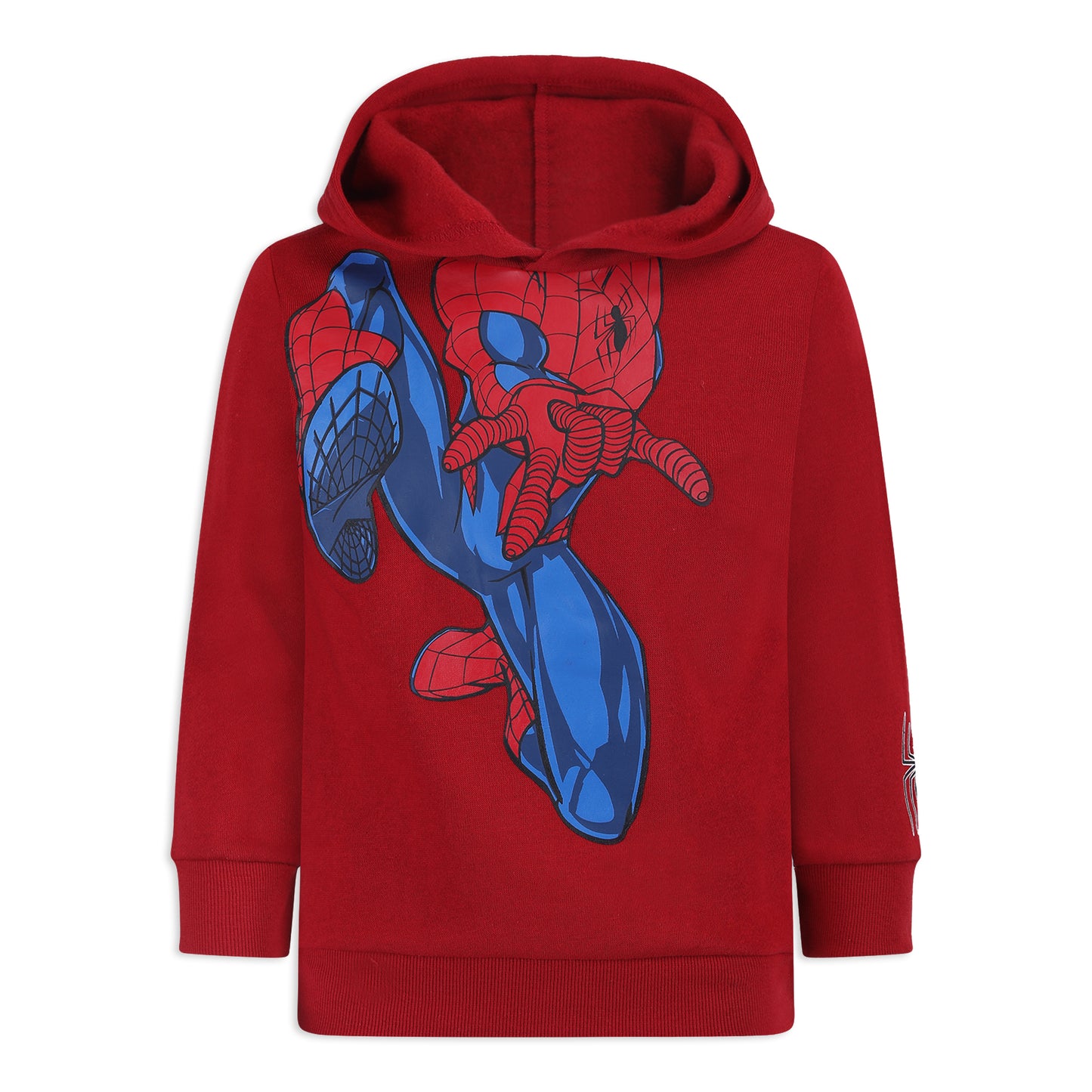Marvel Spiderman Boys’ Hoodie for Toddler and Little Kids– Red