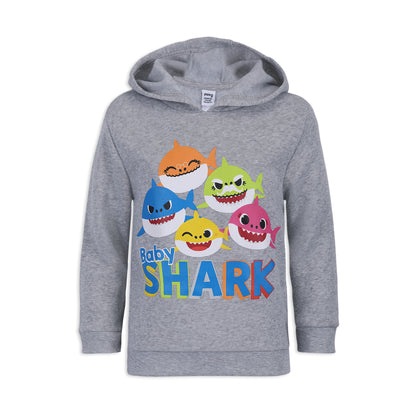 Nickelodeon Baby Shark Boys Pullover Hoodie for Toddler and Little Kids - Grey