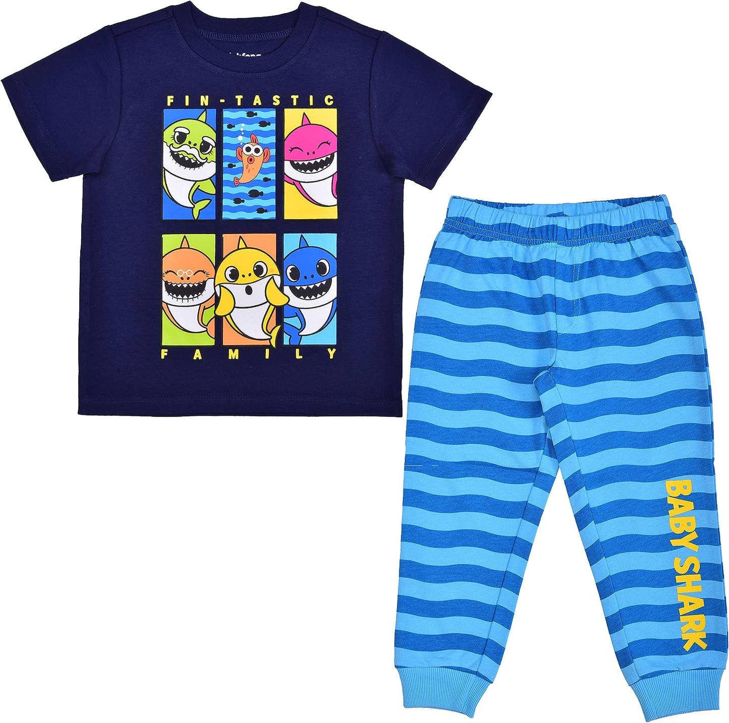 Nickelodeon Baby Shark Boys? T-Shirt and Jogger Set for Toddler ? Blue/Navy/Gray