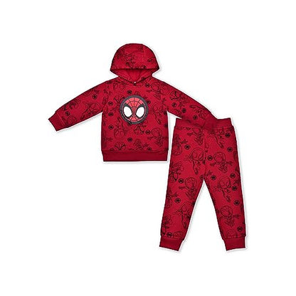 Marvel Spidey and His Amazing Friends Red Hoodie and Jogger Sweatpant Set for Toddler Boy