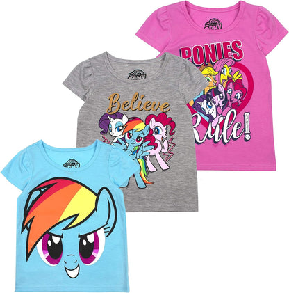 My Little Pony Hasbro Twilight Girls' Short Sleeve T-Shirt (Pack of 3)