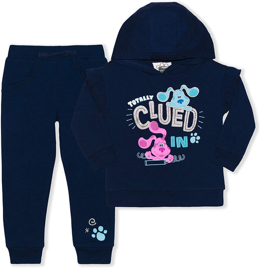 Nickelodeon Blues Clues Girls Pullover Hoodie and Jogger Pants Set for Toddler - Blue