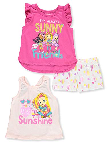 Paw Patrol Little Girls' 3-Piece Short Set Hot Pink