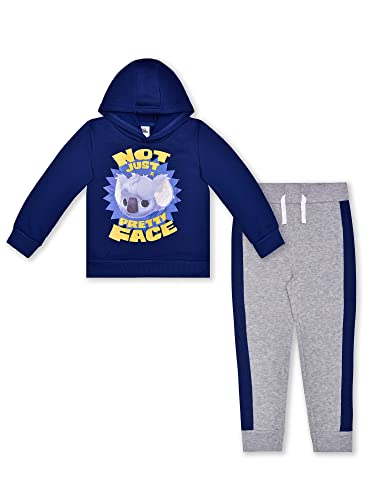 Back to The Outback Skylar Boys’ Hoodie and Jogger Pant Set for Toddler and Little Kids – Blue/Grey