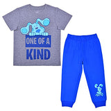 Nickelodeon Blue’s Clues Boys T-Shirt and Jogger Set for Toddler – Grey/Blue