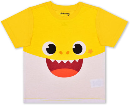 Nickelodeon Baby Shark 2 Piece T-Shirt and Jogger Sweatpants For Boy Infant, Toddler and Little Kids - Blue/Yellow
