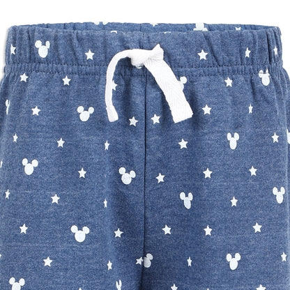 Disney Mickey Mouse Boys T-Shirt and Shorts Set for Little Kids – Blue/Grey