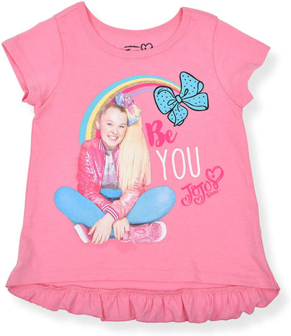 Nickelodeon Jojo Siwa Girls 3 Piece T-Shirt, Tank Top and Shorts Set for Little Kids – Pink/Yellow
