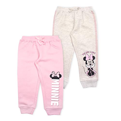 Disney Girl's 2-Pack Minnie Mouse Pull On Jogger Pant Set