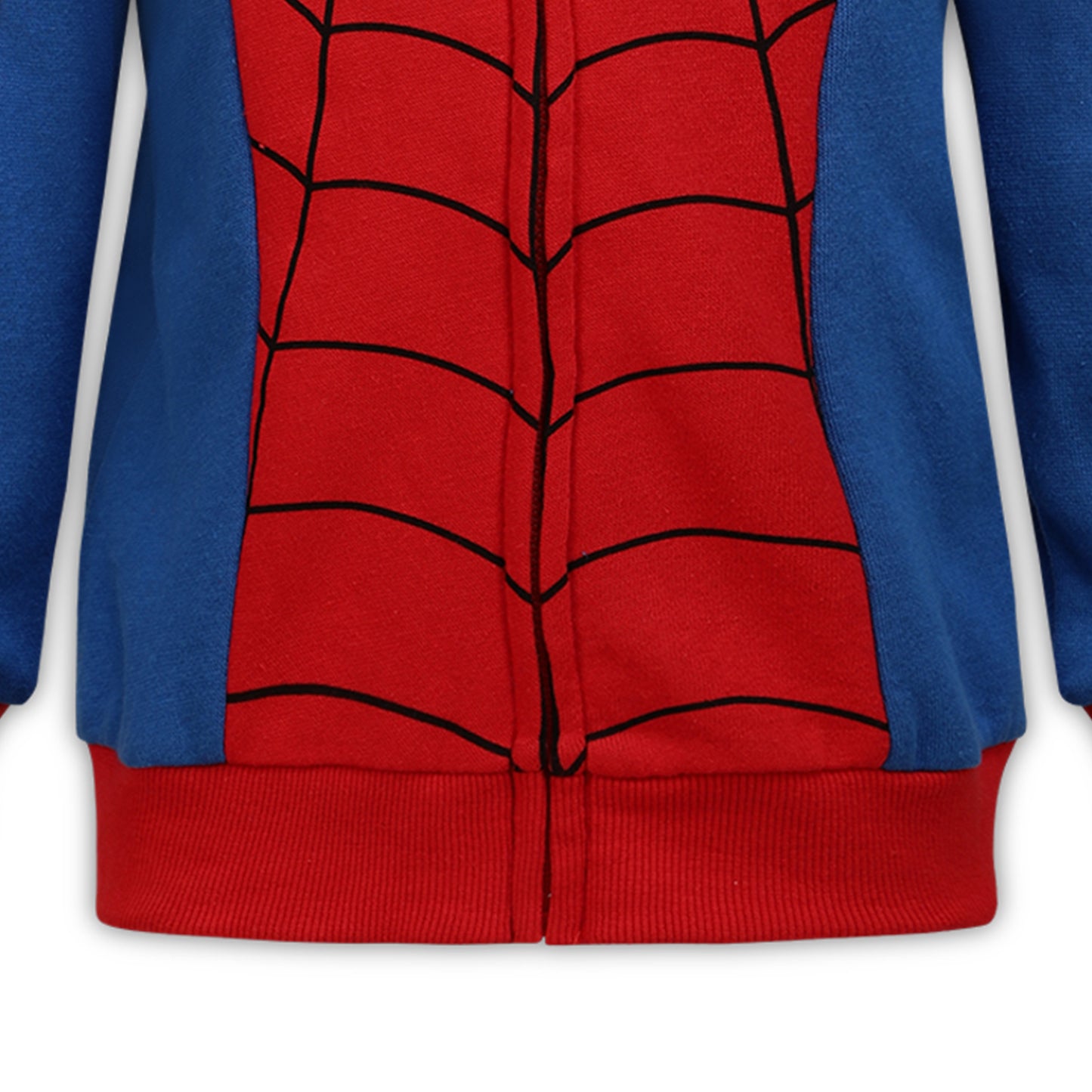 Marvel Avengers Captain America and Spiderman Boys Zip-Up Hoodie for Toddler and Little Kids - Navy/Red/White