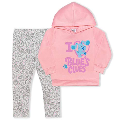 Nickelodeon Blue’s Clues Girls’ Pullover Hoodie and Leggings Set for Infant and Toddler – Pink/Grey