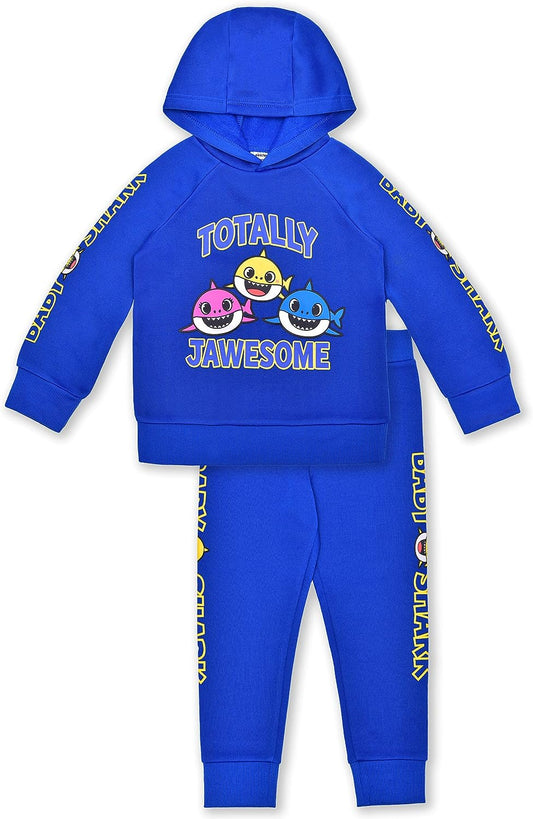 Nickelodeon Boys? Baby Shark Hoodie and Jogger Set for Toddler Kids ? Blue/Navy/Grey