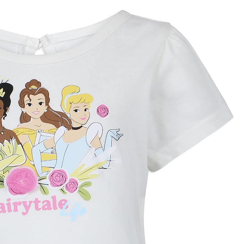 Disney Princess Girls Dress for Toddler and Big Kids - Off White