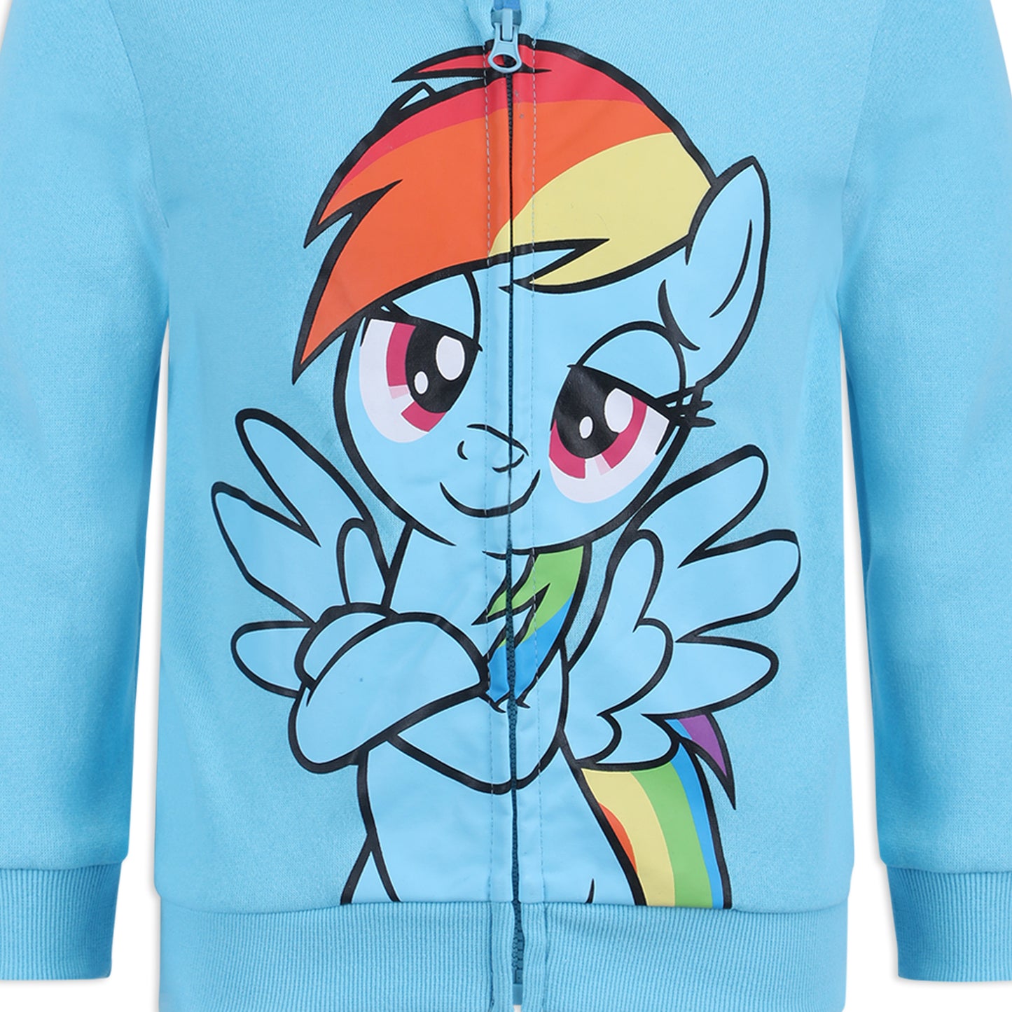 Hasbro My Little Pony Girls Rainbow Dash, Twilight Sparkle and Pinkie Pie Zip Up Hoodie for Toddler and Little Kids