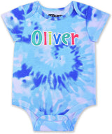 10 Threads Oliver Boys’ Short Sleeve Bodysuit for Newborn and Infant – Blue