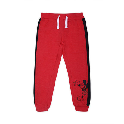 Disney Mickey Mouse Boys’ 2 Pack Jogger for Toddler and Little Kids – Red/Grey