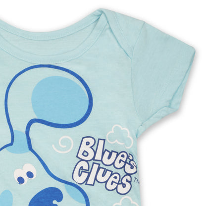 Nickelodeon Blues Clues Boys Short Sleeve Bodysuit for Newborn and Infant – Blue