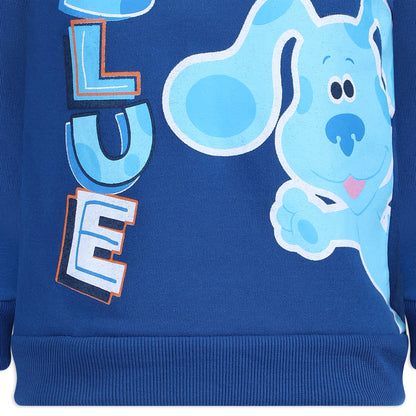 Nickelodeon Blues Clues Boys Half Zip Up Pullover Hoodie for Infant and Toddler - Blue/Orange