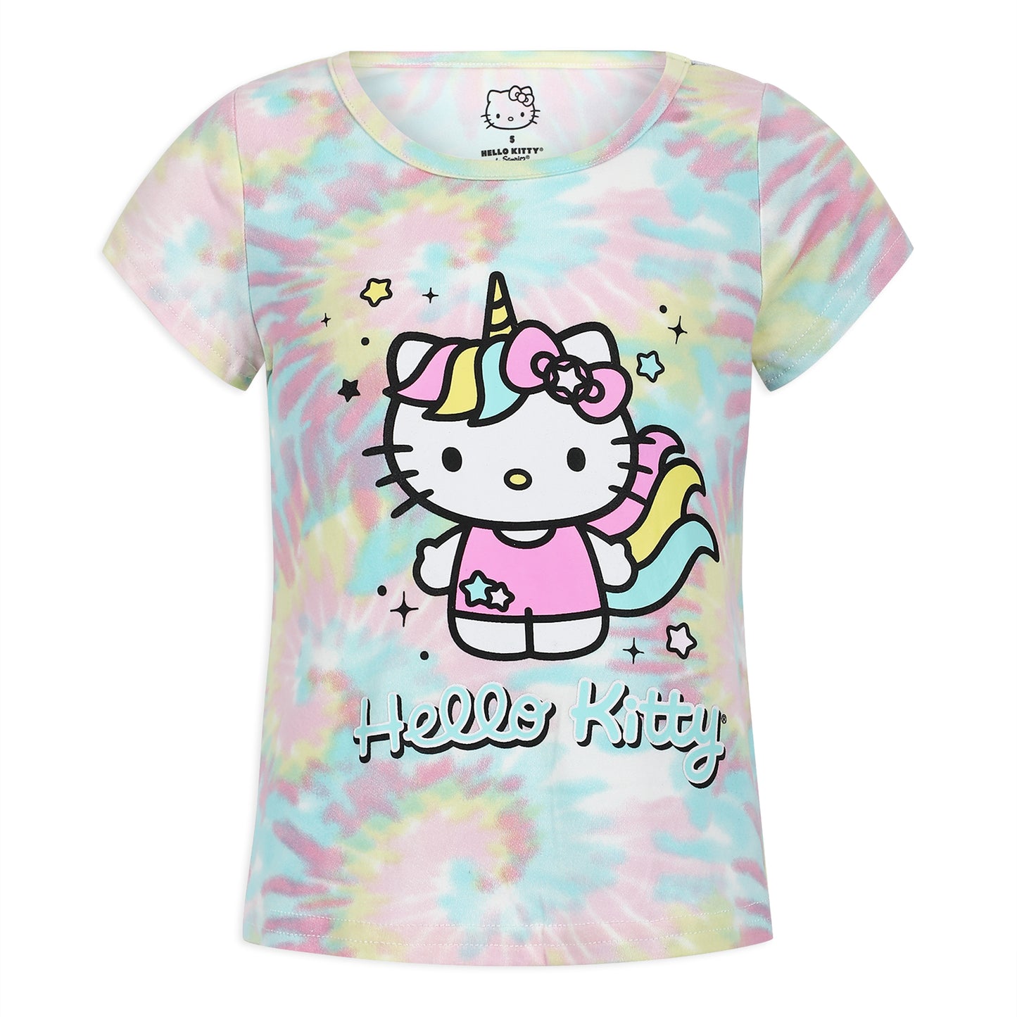 Hello Kitty Girls Short Sleeve Shirt and Shorts Set for Infant, Toddler and Little Kids – Blue/Pink