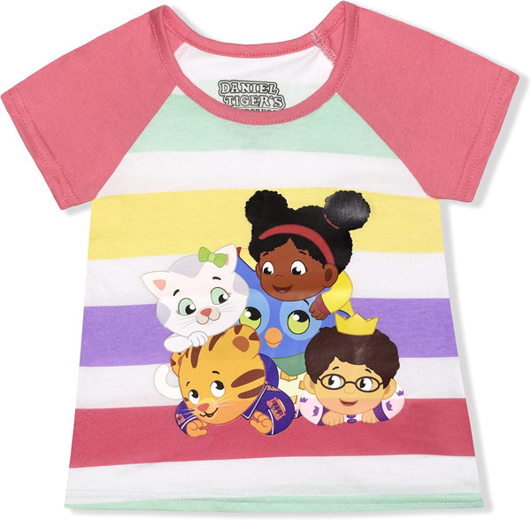 Fred Rogers Company Daniel Tiger Girls? T-Shirt for Toddler ? Pink/Multicolor