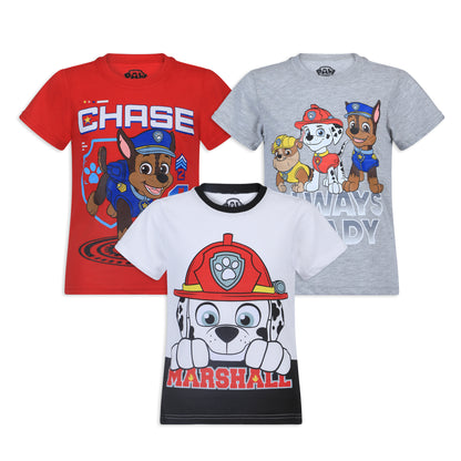 Nickelodeon Paw Patrol Boys T-Shirt Pack for Toddler and Little Kids – Grey/Red/White/Yellow/Blue/Navy