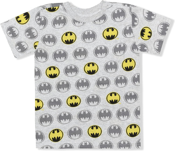 BATMAN DC Comics Boys T-Shirt and Short Set for Toddlers and Little Kids ? Black/Grey