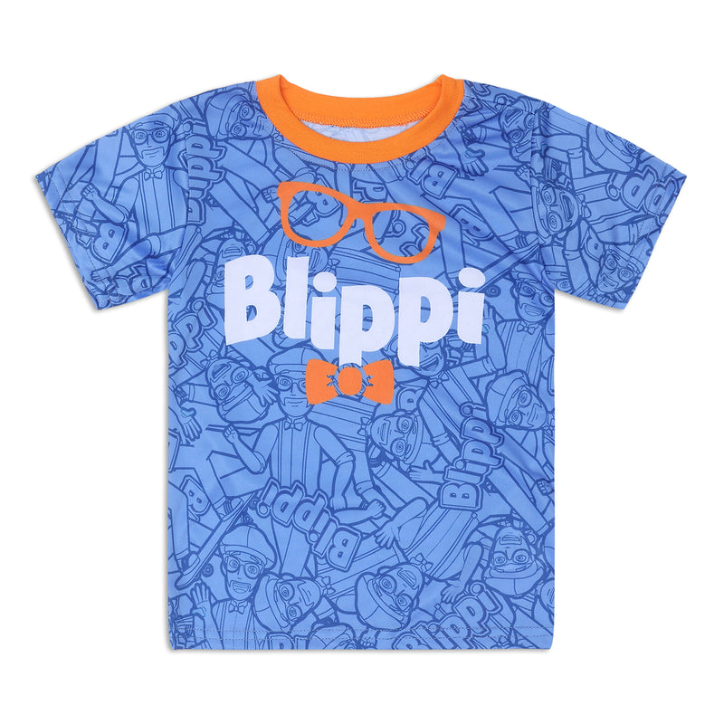 Blippi Boys Short Sleeve T-Shirt for Infant and Toddler - Blue/Orange