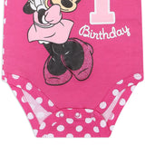 Disney Minnie Mouse Girls’ First Birthday Bodysuit for Infant – Pink