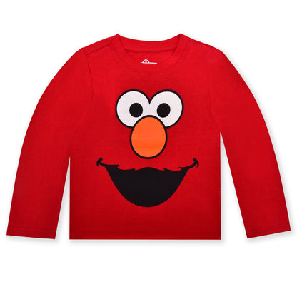 Sesame Street Cookie Monster and Elmo Boys’ Long Sleeve Shirt and Jogger Pants Set for Infant and Toddler – Blue/Red