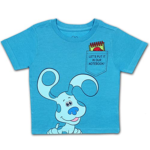 Nickelodeon Blues Clues Boys Short Sleeve T-Shirt for Toddler – Grey/Red/Blue