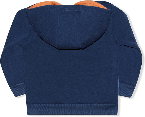 Blippi Boys Pullover Half Zip Up Hoodie for Toddlers and Little Kids ? Navy