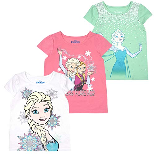 Disney Girl's 3-Pack Sleeve Graphic Tees