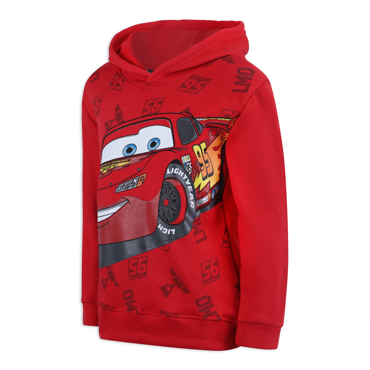 Disney Cars Lightning McQueen Boys’ Hoodie for Toddler, Little and Big Kids – Red