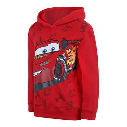 Disney Cars Lightning McQueen Boys’ Hoodie for Toddler, Little and Big Kids – Red