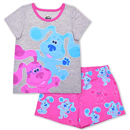 Nickelodeon Blue’s Clues Girls’ T-Shirt and Short Set for Infant and Toddler – Pink/Grey