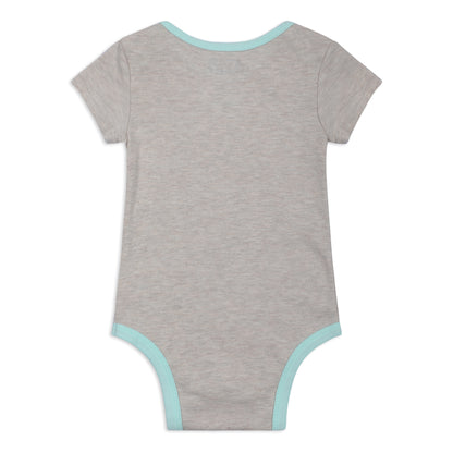 Star Wars Baby Yoda Girls’ Birthday Short Sleeve Bodysuit for Infant – Grey