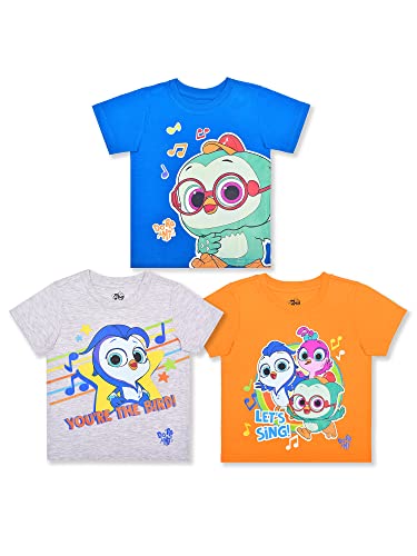 Amazon Studios’ Do, Re & Mi Boys’ 3 Pack T-Shirt for Infant and Toddler – Blue/Orange/Gray