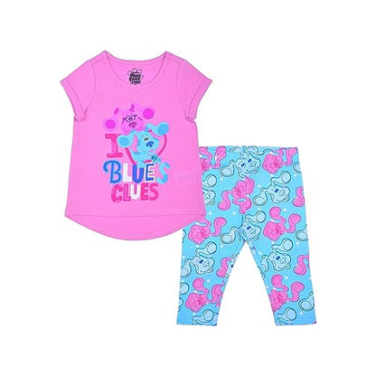 Nickelodeon Blue?s Clues Girls? Blue and Magenta T-Shirt and Legging Set for Infant and Toddler ? Pink/Blue