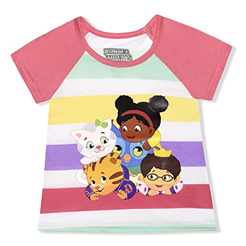 Fred Rogers Company Daniel Tiger Girls? T-Shirt for Toddler ? Pink/Multicolor