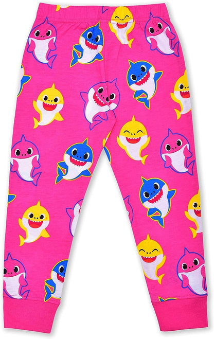 Nickelodeon Baby Shark Girls? Long Sleeve Shirt and Jogger Set for Infant, Toddler and Little Kids ? Pink/Grey