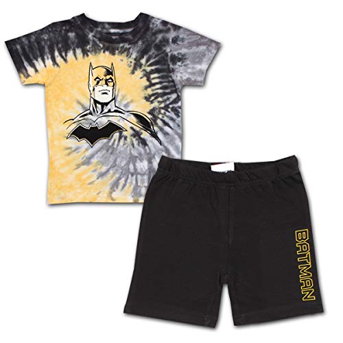 Warner Bros Batman Boys Short Sleeve Shirt and Shorts Set for Toddler and Little Kids – Yellow/Black