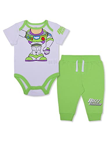 Disney Toy Story Boys’ Bodysuit and Jogger Pants Costume Set for Newborn and Infant - Yellow/Blue/Green/White